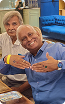 Person giving thumbs up